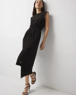 Asymmetric Draped Sheath Dress*White House Black Market Fashion