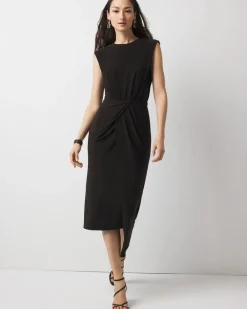 Asymmetric Draped Sheath Dress*White House Black Market Fashion