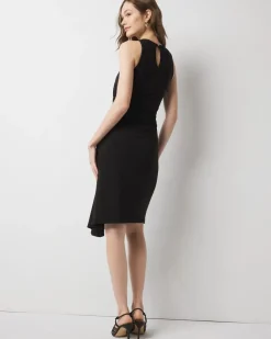 Asymmetric Ruched Mini Dress*White House Black Market Fashion