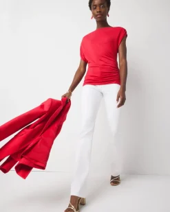 Asymmetric Ruched Top*White House Black Market Online
