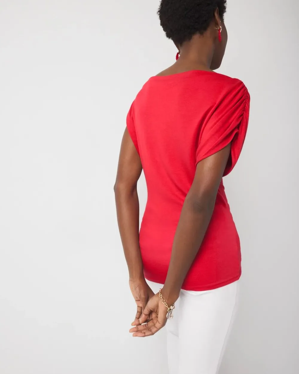 Asymmetric Ruched Top*White House Black Market Online