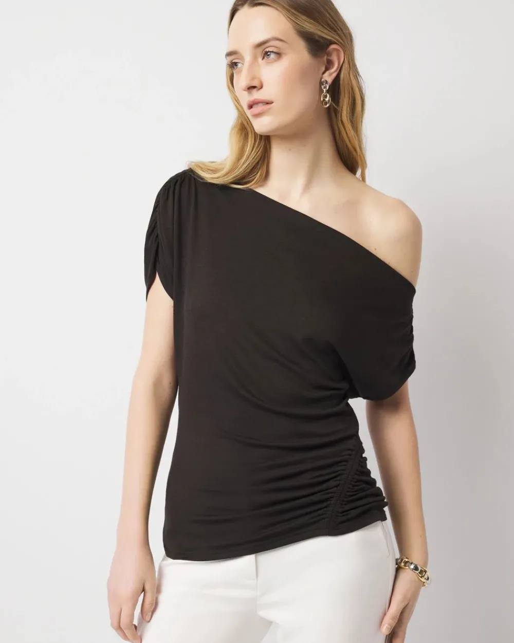 Asymmetric Ruched Top*White House Black Market Online