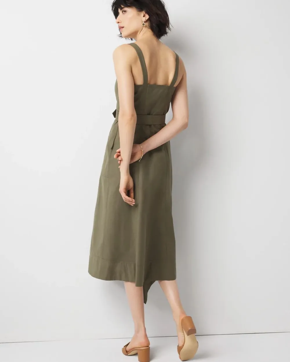 Asymmetric Trench Midi Dress*White House Black Market Hot
