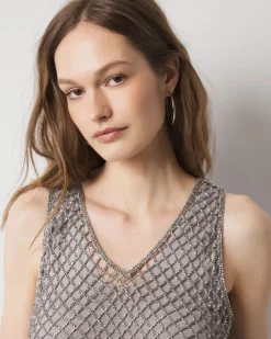 Beaded V-Neck Tank Top*White House Black Market Sale