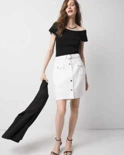 Belted Cargo Mini Skirt*White House Black Market Sale