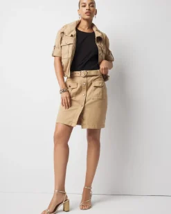 Belted Cargo Mini Skirt*White House Black Market Discount