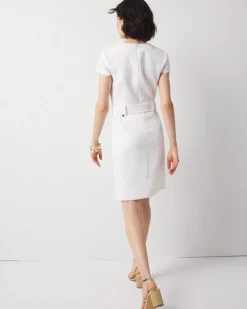 Belted Ponte Shirt Dress*White House Black Market Best