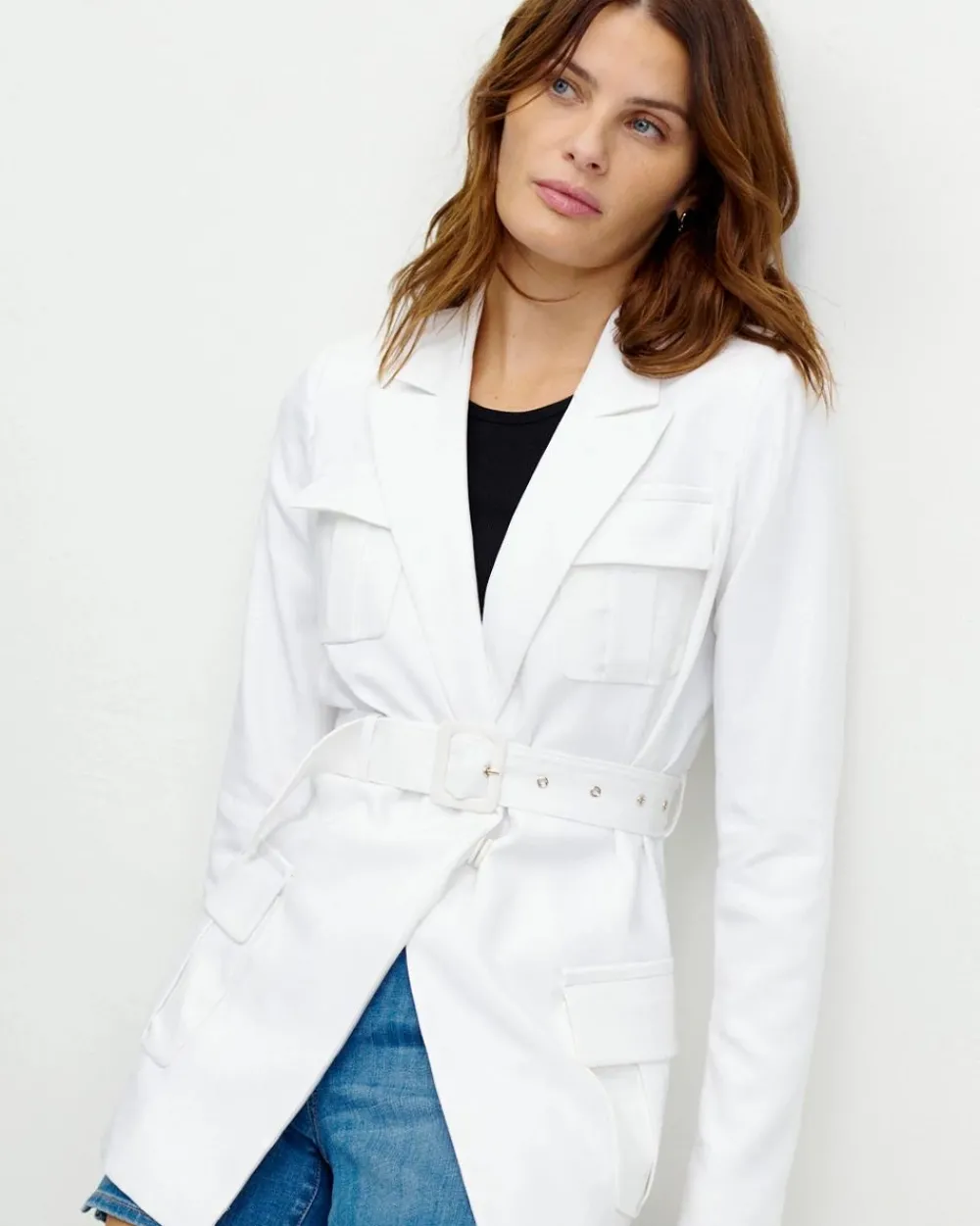 Belted Safari Jacket*White House Black Market Hot