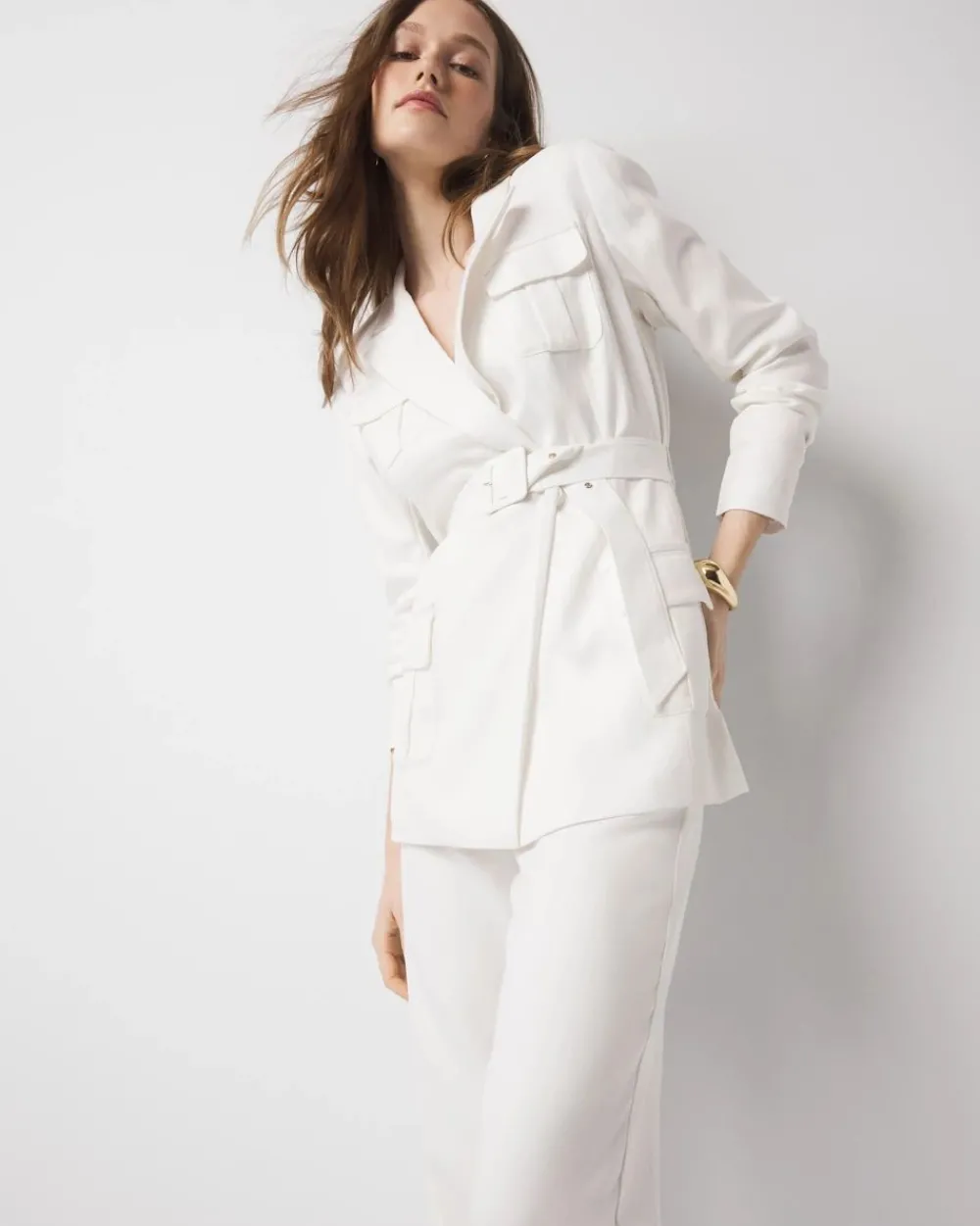 Belted Safari Jacket*White House Black Market Hot