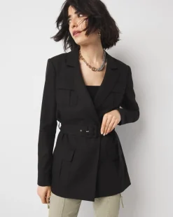 Belted Safari Jacket*White House Black Market Fashion