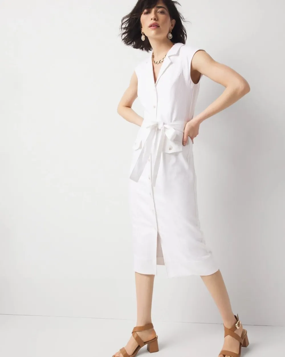 Belted Utility Midi Dress*White House Black Market Best