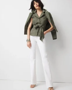 Belted Utility Shirt*White House Black Market Discount