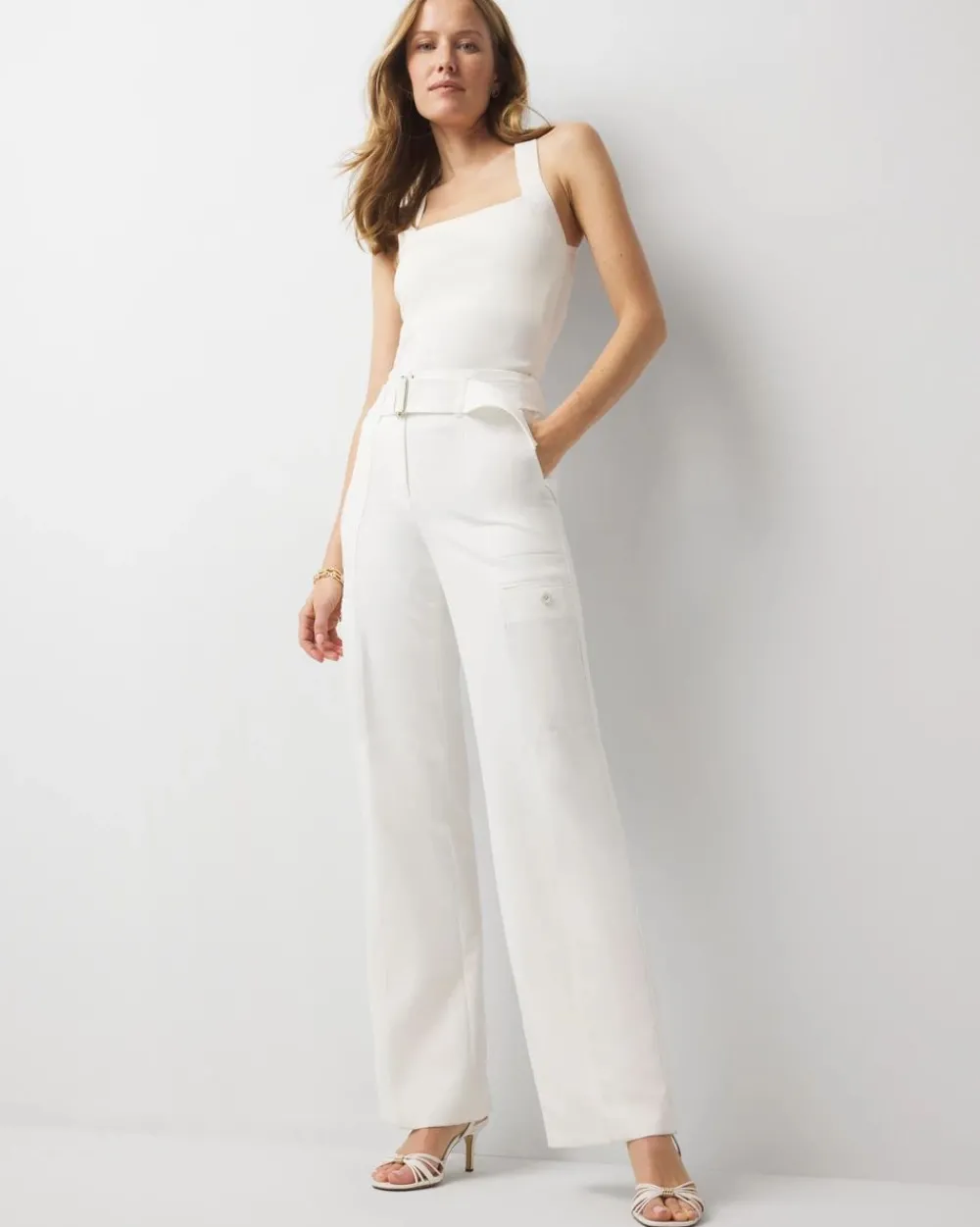 Belted Utility Wide Leg Pant*White House Black Market Fashion