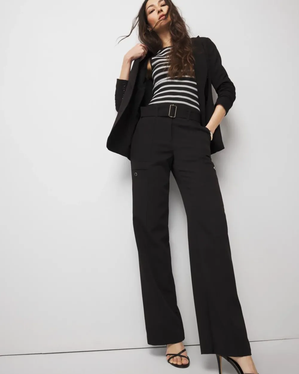 Belted Utility Wide Leg Pant*White House Black Market Fashion