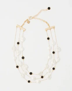 Black + White Multiple Strand Short Necklace*White House Black Market New