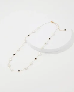Black + White Single Strand Necklace*White House Black Market Sale