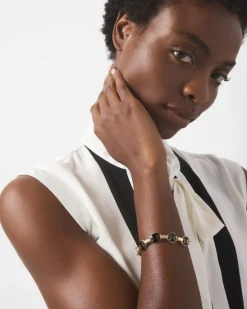 Black Mariner Links & Pavé Bracelet*White House Black Market Fashion