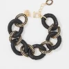 Black Raffia + Crystal Link Bracelet*White House Black Market Outlet