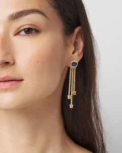 Blue Crystal Linear Earrings*White House Black Market Online