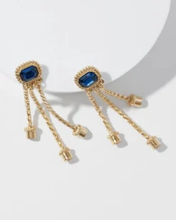 Blue Crystal Linear Earrings*White House Black Market Online