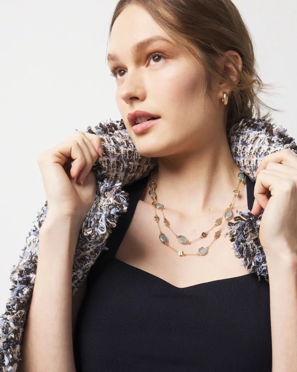 Blue Stone Convertible Necklace*White House Black Market Sale