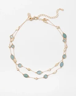 Blue Stone Convertible Necklace*White House Black Market Sale