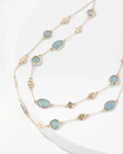 Blue Stone Convertible Necklace*White House Black Market Sale