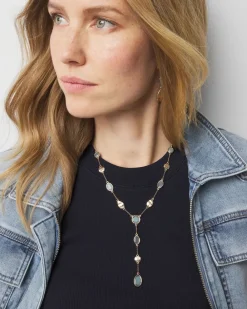 Blue Stone Y Necklace*White House Black Market Best