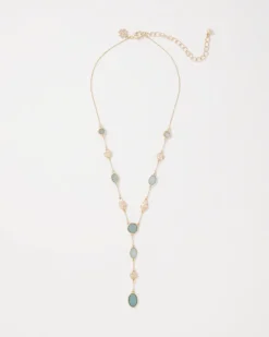 Blue Stone Y Necklace*White House Black Market Best