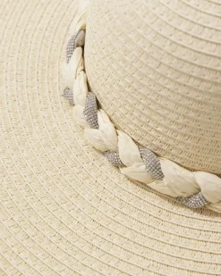 Braided Raffia Floppy Hat*White House Black Market Discount