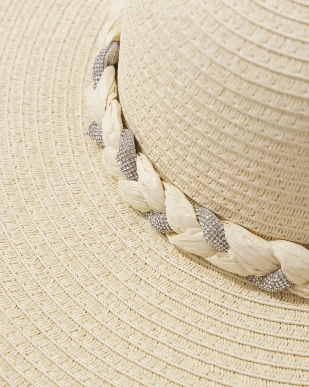 Braided Raffia Floppy Hat*White House Black Market Discount