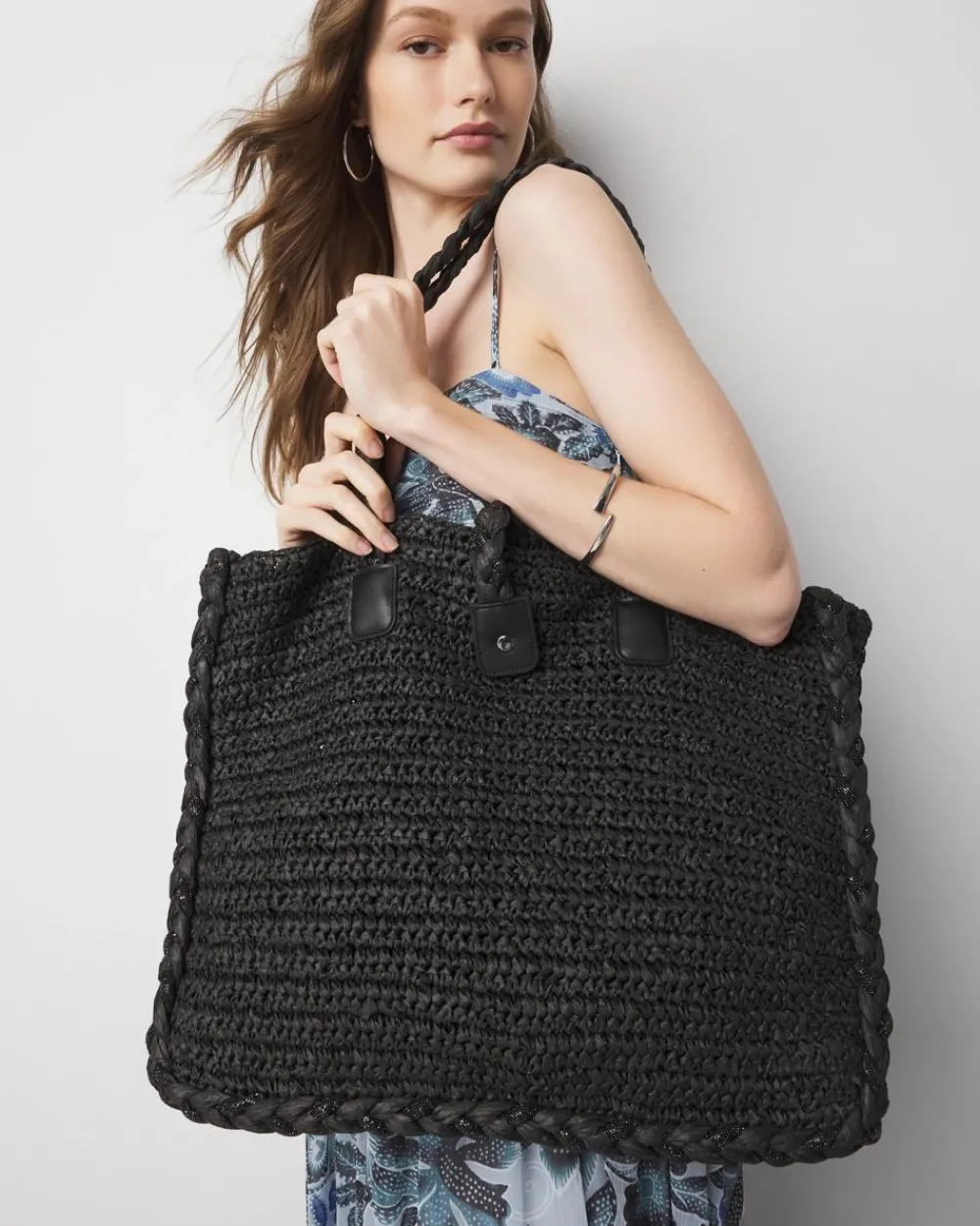 Braided Raffia Tote*White House Black Market Clearance