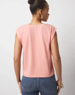 Braided Shoulder Tee*White House Black Market Clearance