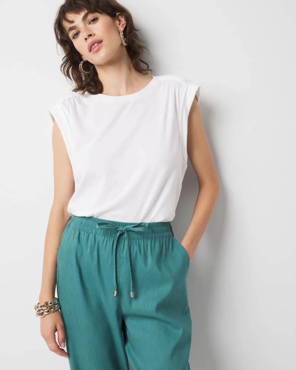 Braided Shoulder Tee*White House Black Market Fashion