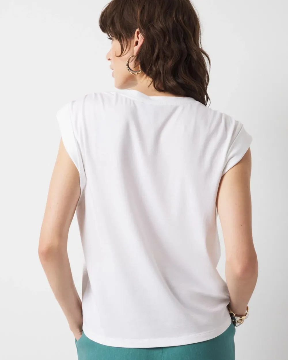 Braided Shoulder Tee*White House Black Market Fashion