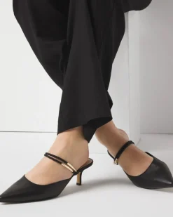 Braided Strap & Gold Kitten Heels*White House Black Market Best