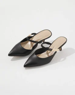 Braided Strap & Gold Kitten Heels*White House Black Market Best