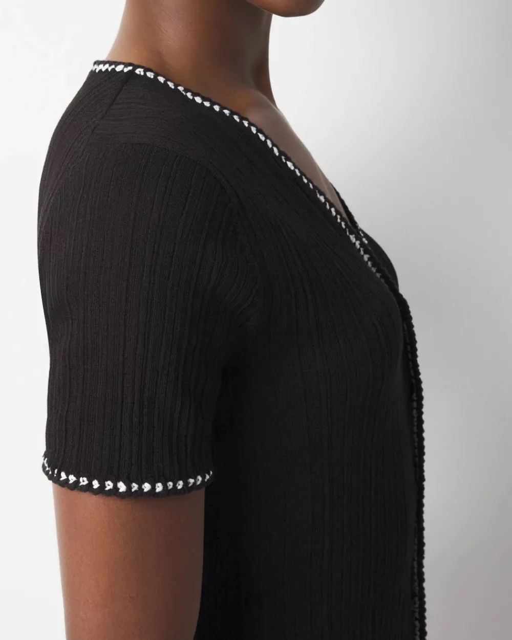 Braided Trim Cardigan Sweater*White House Black Market Outlet