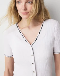 Braided Trim Cardigan Sweater*White House Black Market Best