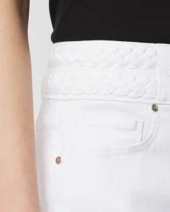 Braided Waist Denim A-Line Miniskirt*White House Black Market Discount