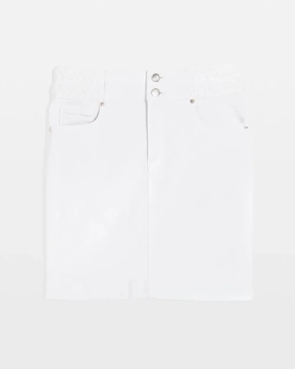 Braided Waist Denim A-Line Miniskirt*White House Black Market Discount