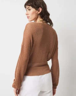 Bronze Shimmer Surplice Sweater*White House Black Market Fashion