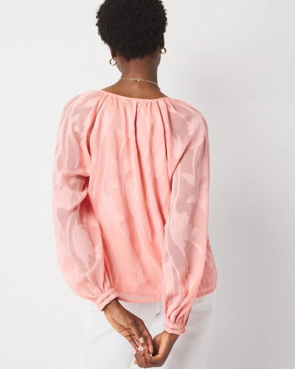 Burnout Blouse*White House Black Market Discount