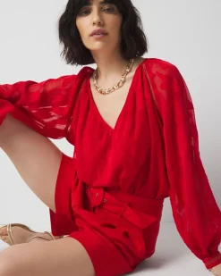 Burnout Blouse*White House Black Market Outlet