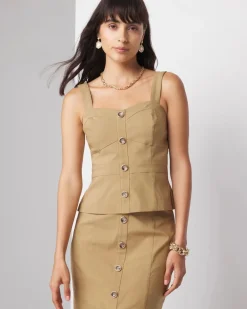 Button Front Bustier*White House Black Market Clearance