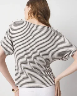 Button Shoulder Dolman Sleeve Top*White House Black Market Best