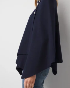 Button Wrap Poncho*White House Black Market New