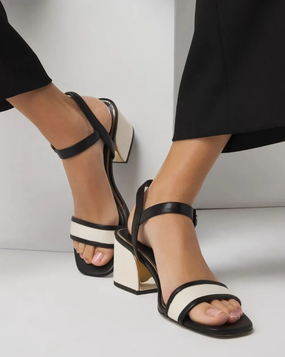 Canvas Block Heel Sandal*White House Black Market Best