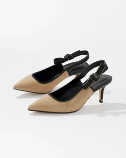 Canvas Slingback Kitten Heel Pump*White House Black Market New