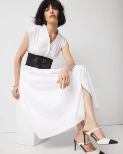 Cap Sleeve Belted Midi Dress*White House Black Market Discount